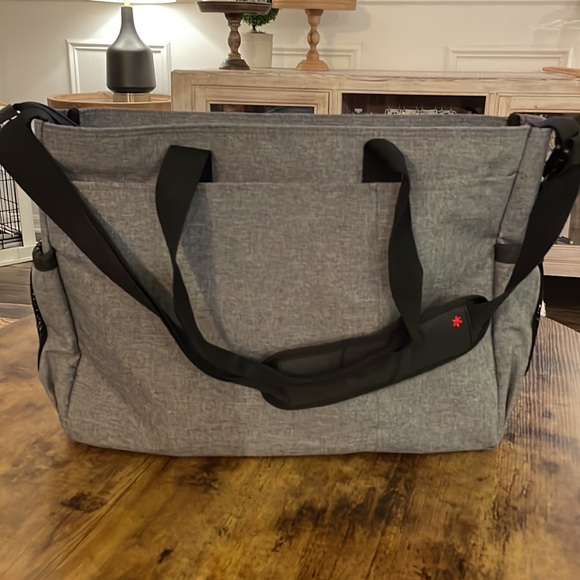 Skiphop HeatherGray Duo Double Signature Diaper Bag - Picture 8 of 9